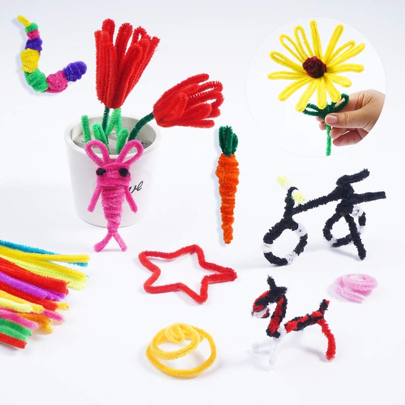 CVNDKN Pipe Cleaners,1600 Pieces Pipe Cleaners Crafts Pipe Cleaners Craft Supplies in 32 Colors Chenille Stems for Home and School DIY Art Crafts (0.23 x 11.8 Inches) - Image 3